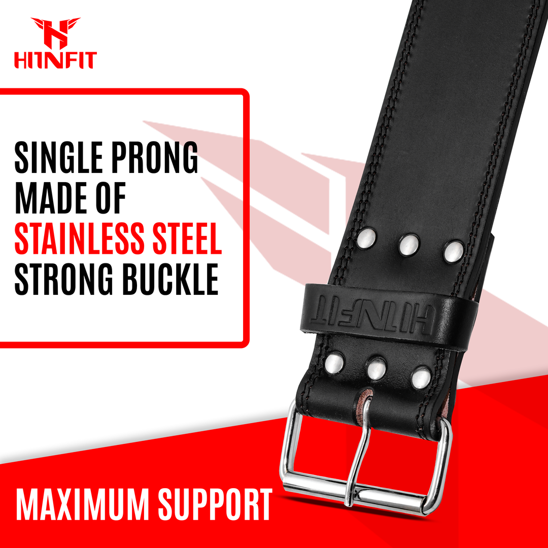 7mm Full Grain Vegetable-Tanned Leather Powerlifting Belt (Single Prong)