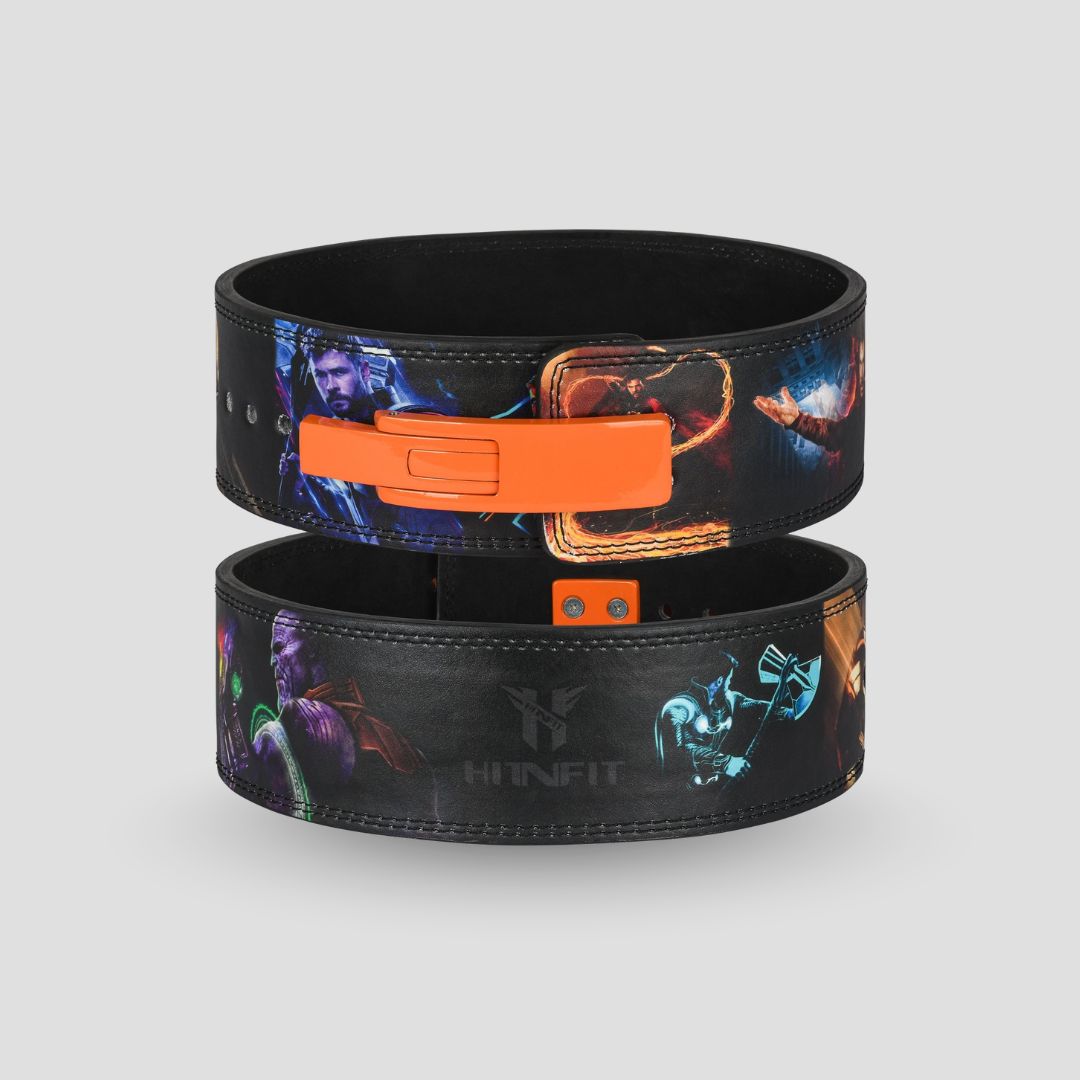 10mm Lever Belt (Avengers Superhero Theme) and orange buckle