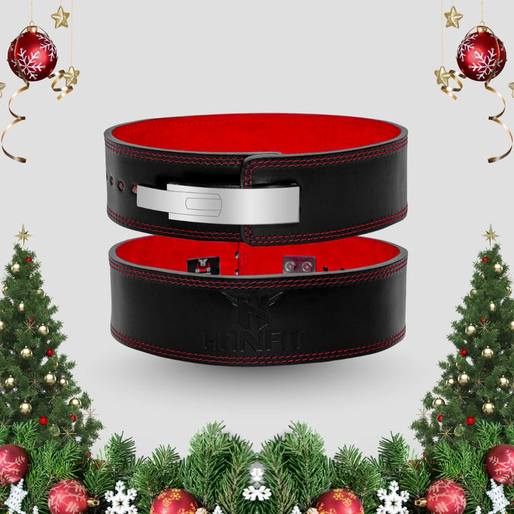 10mm Lever Powerlifting Belt (Double Tone - Black/Red)