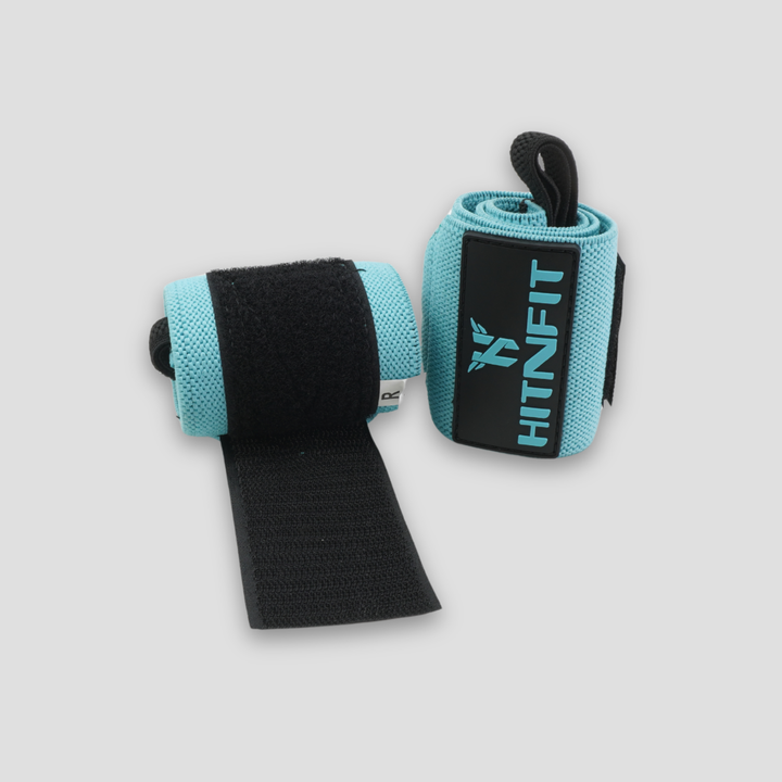 Weightlifting Wrist Wraps 18" (Heavy - Aqua)