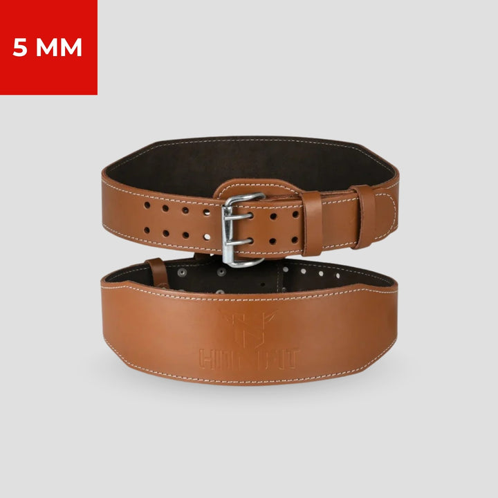 Classic Weight Lifting Leather Belt (10cm Wide - Brown)