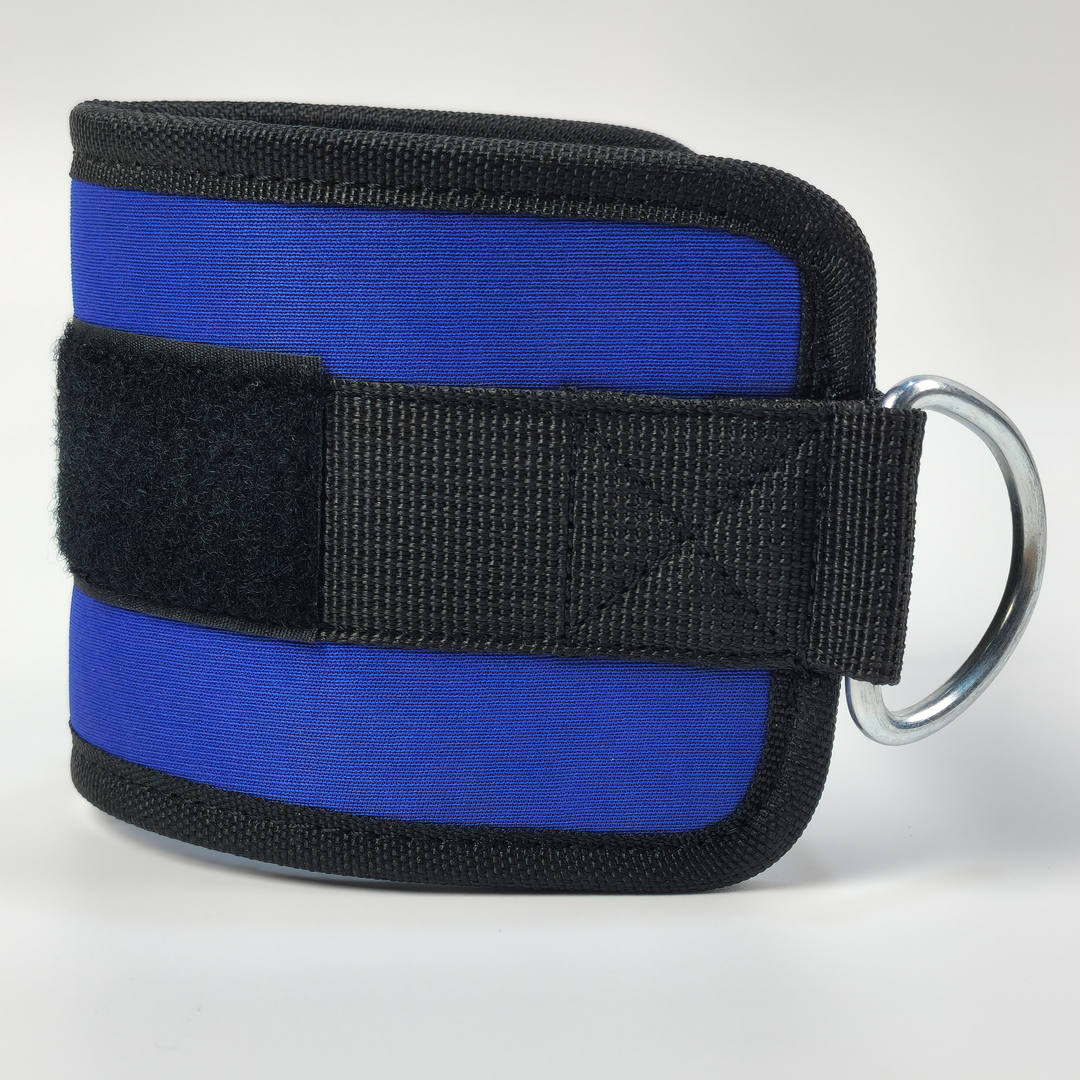 Unisex Cable Machine Ankle Straps (Blue/Black)
