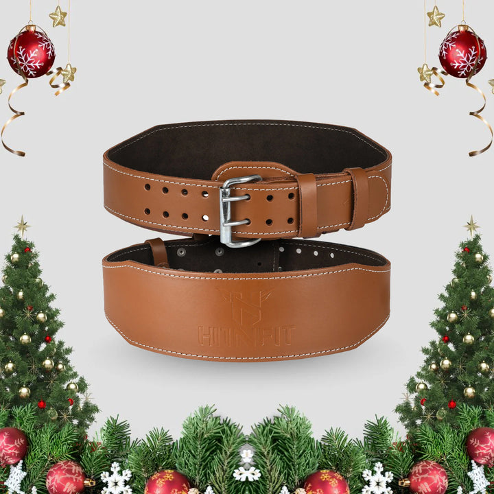Classic Weight Lifting Leather Belt (10cm Wide - Brown)