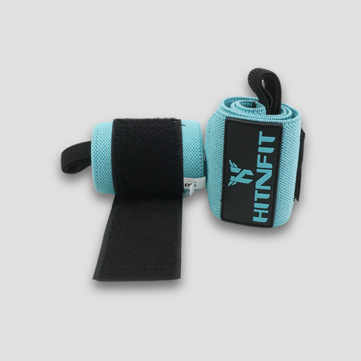 Weightlifting Wrist Wraps 18" (Heavy - Aqua)
