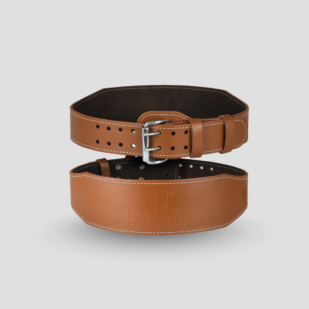 Classic Weight Lifting Leather Belt (10cm Wide - Brown)