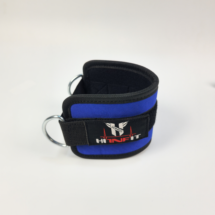 Unisex Cable Machine Ankle Straps (Blue/Black)