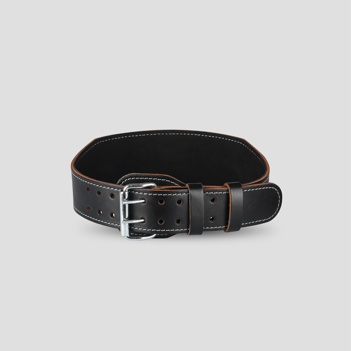 Classic Weight Lifting Leather Belt (10cm Wide - Black)
