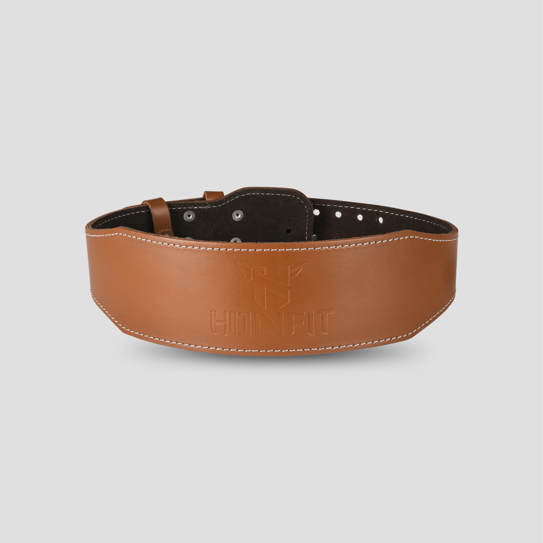 Classic Weight Lifting Leather Belt (10cm Wide - Brown)