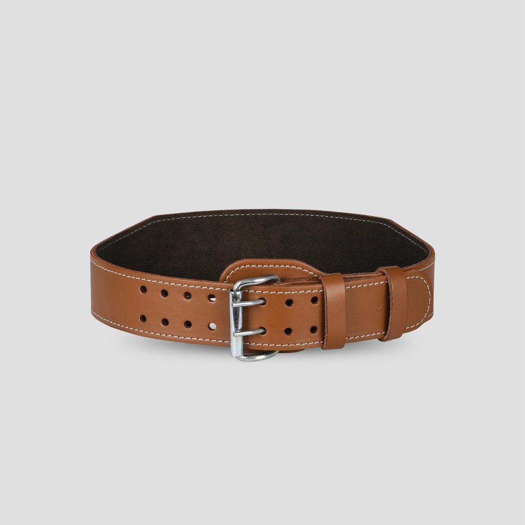 Classic Weight Lifting Leather Belt (10cm Wide - Brown)