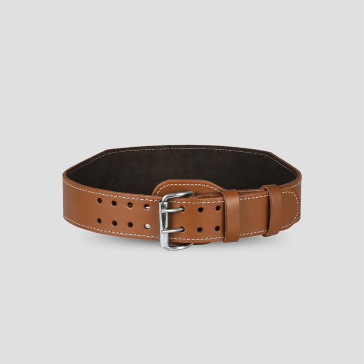 Classic Weight Lifting Leather Belt (10cm Wide - Brown)
