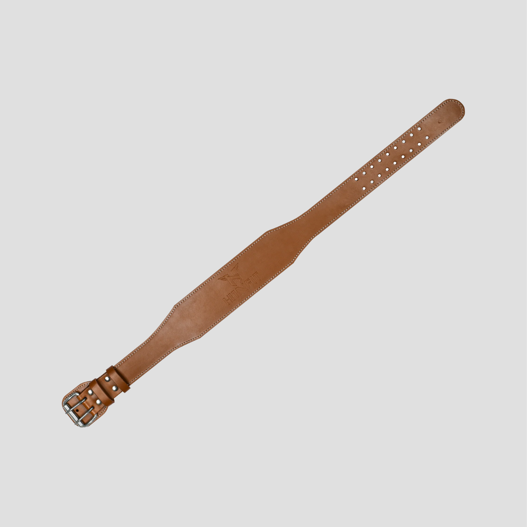 Classic Weight Lifting Leather Belt (10cm Wide - Brown)