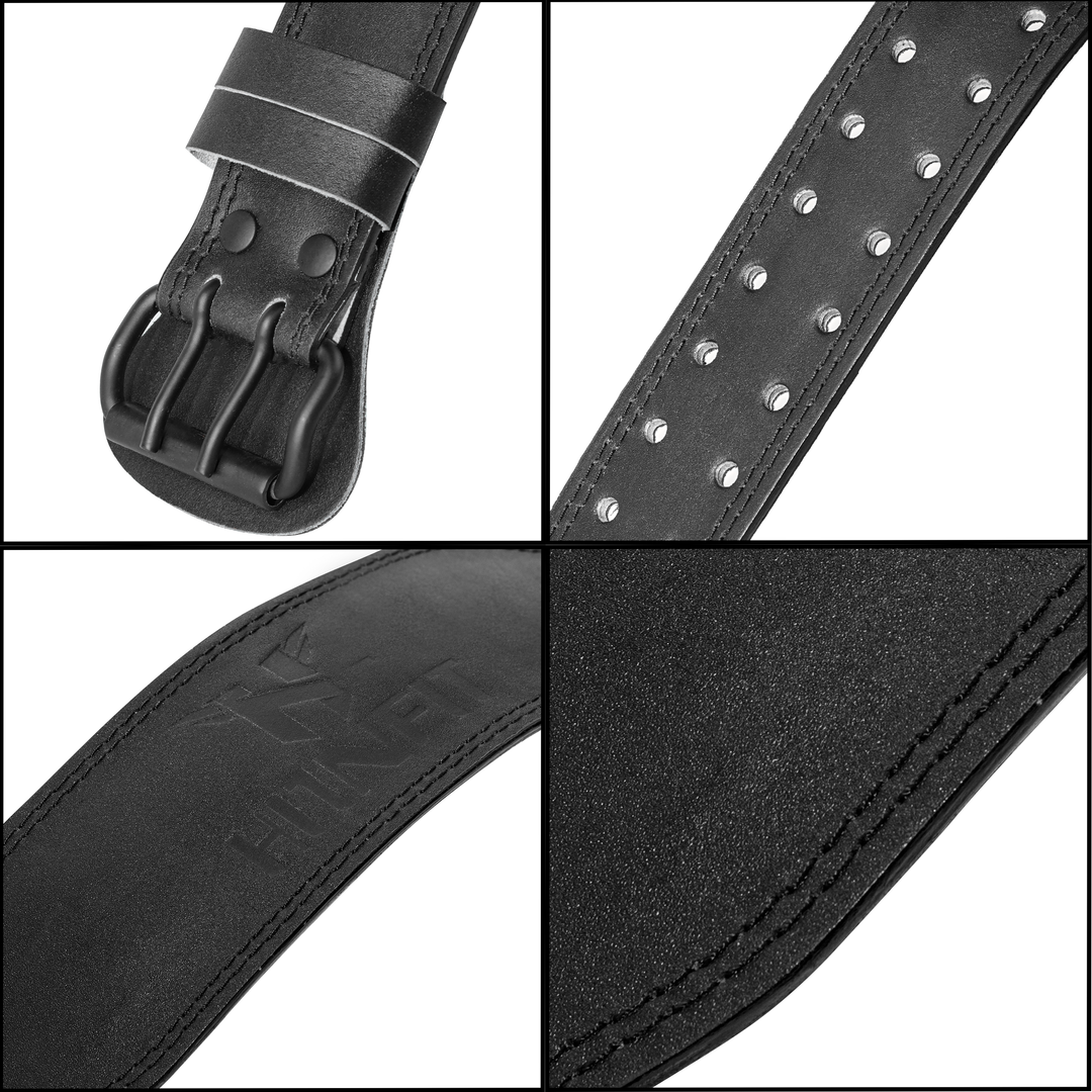 7mm Classic Weightlifting Leather Belt (Black)