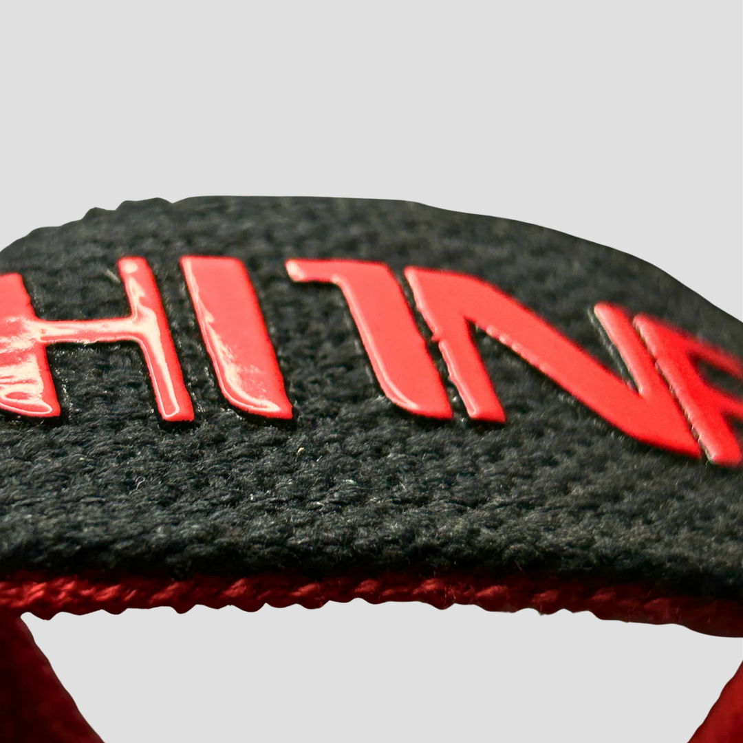Cotton Lifting Straps (Black/Red - 24")