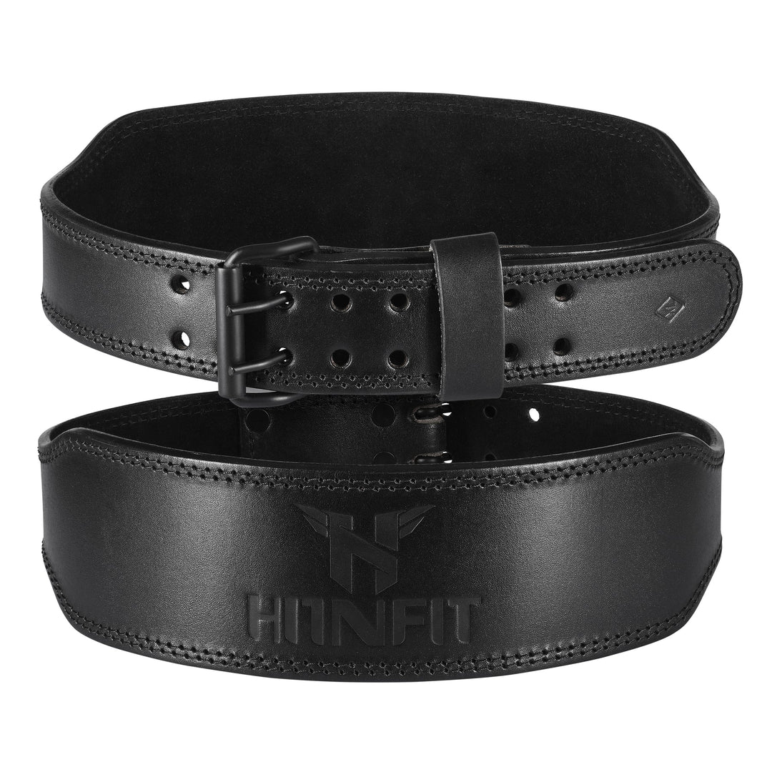 Black Leather Weightlifting Belt