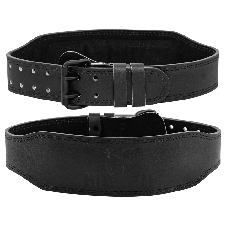 Black Leather Weightlifting Belt