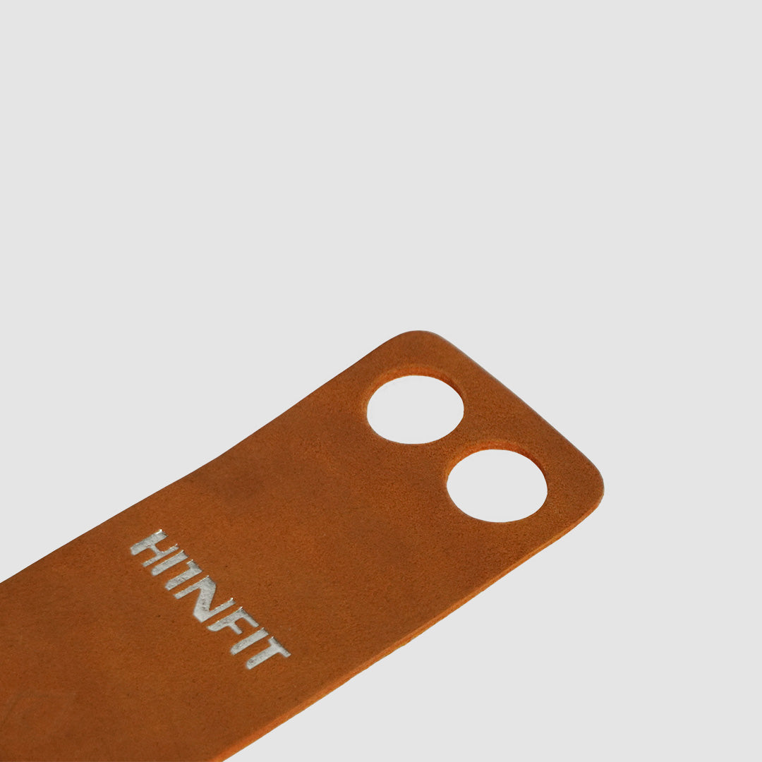 Brown exercise mat with &