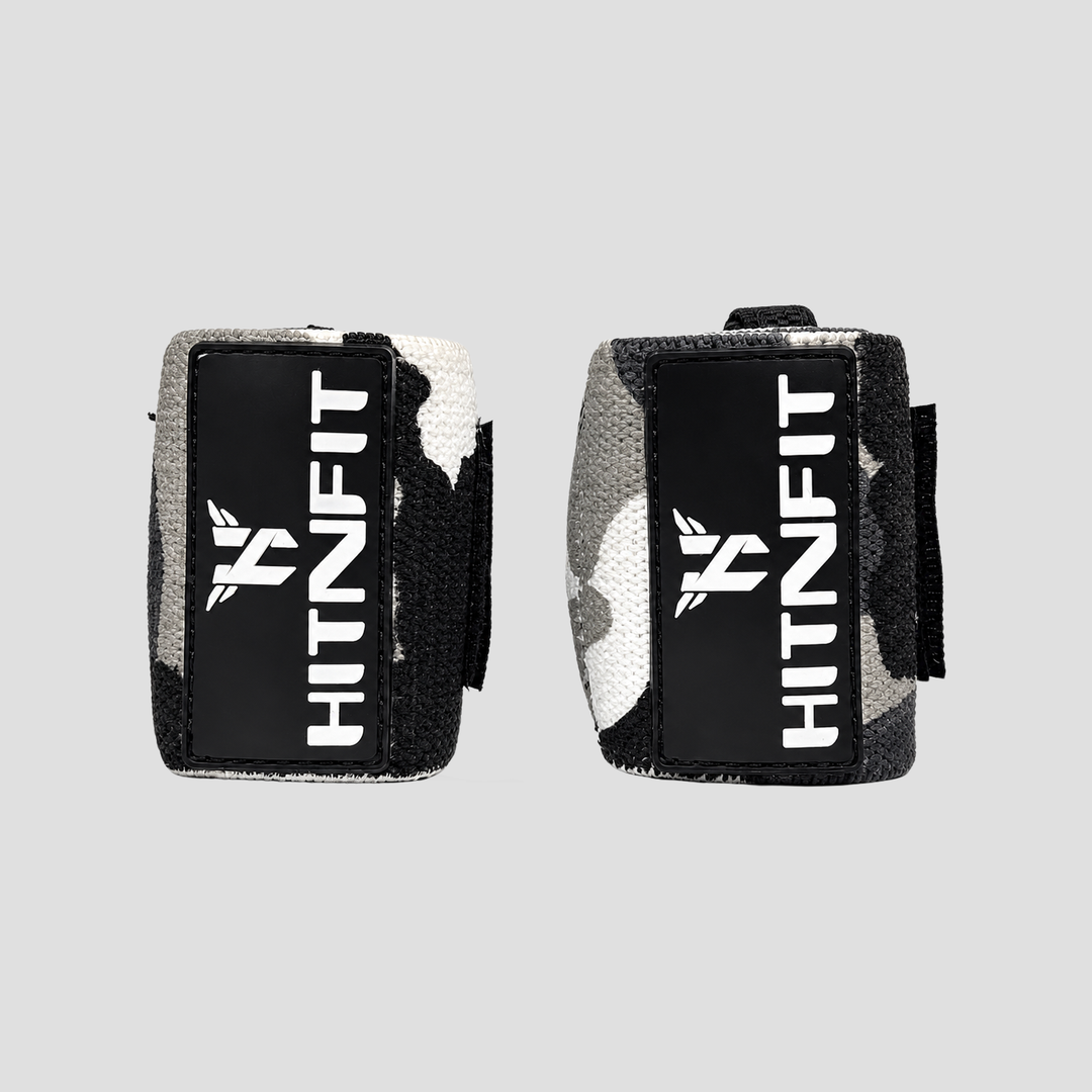 Weightlifting Wrist Wraps (Heavy - Grey Camo)