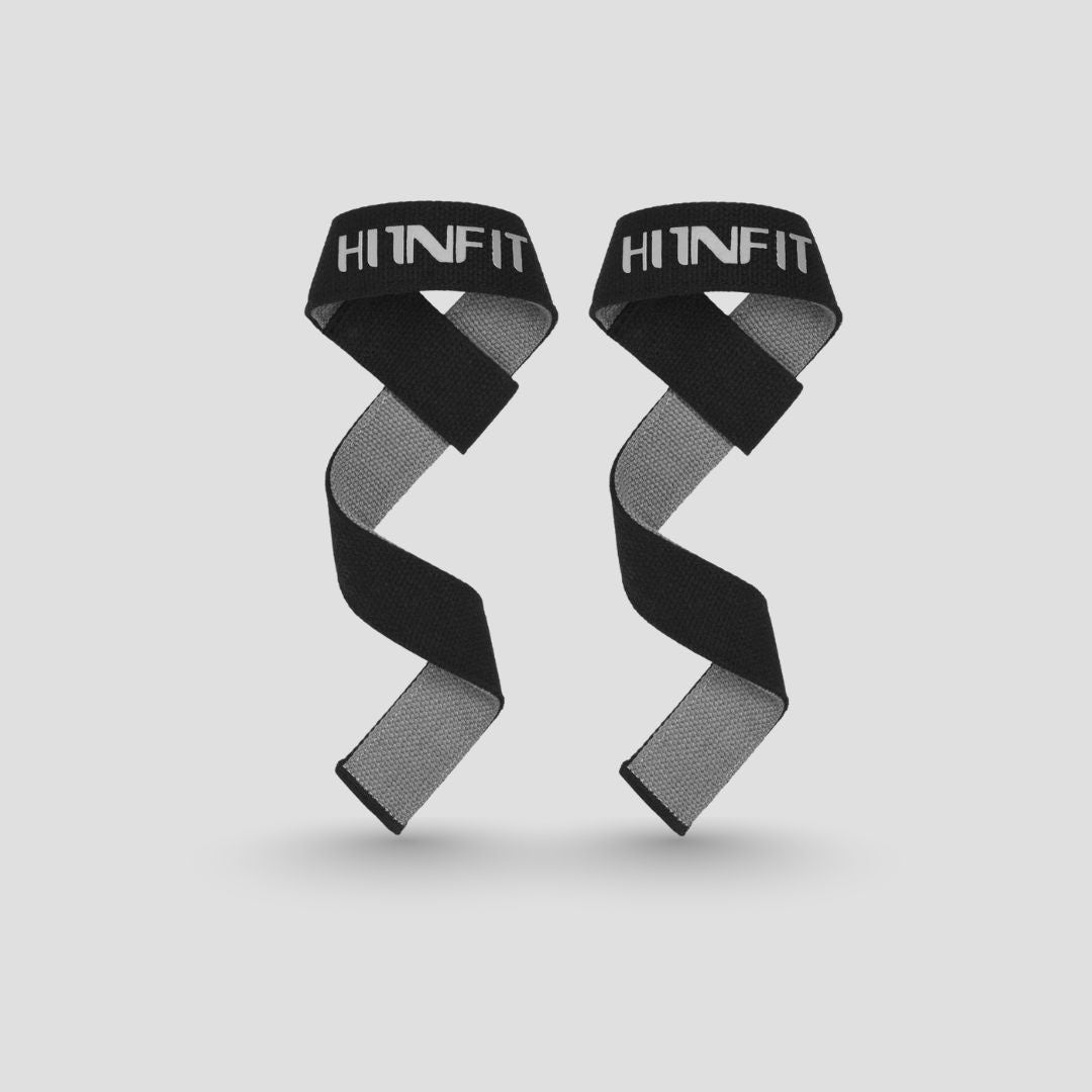 Dual-Ply Cotton Lifting Straps (Black/Gray - 24")