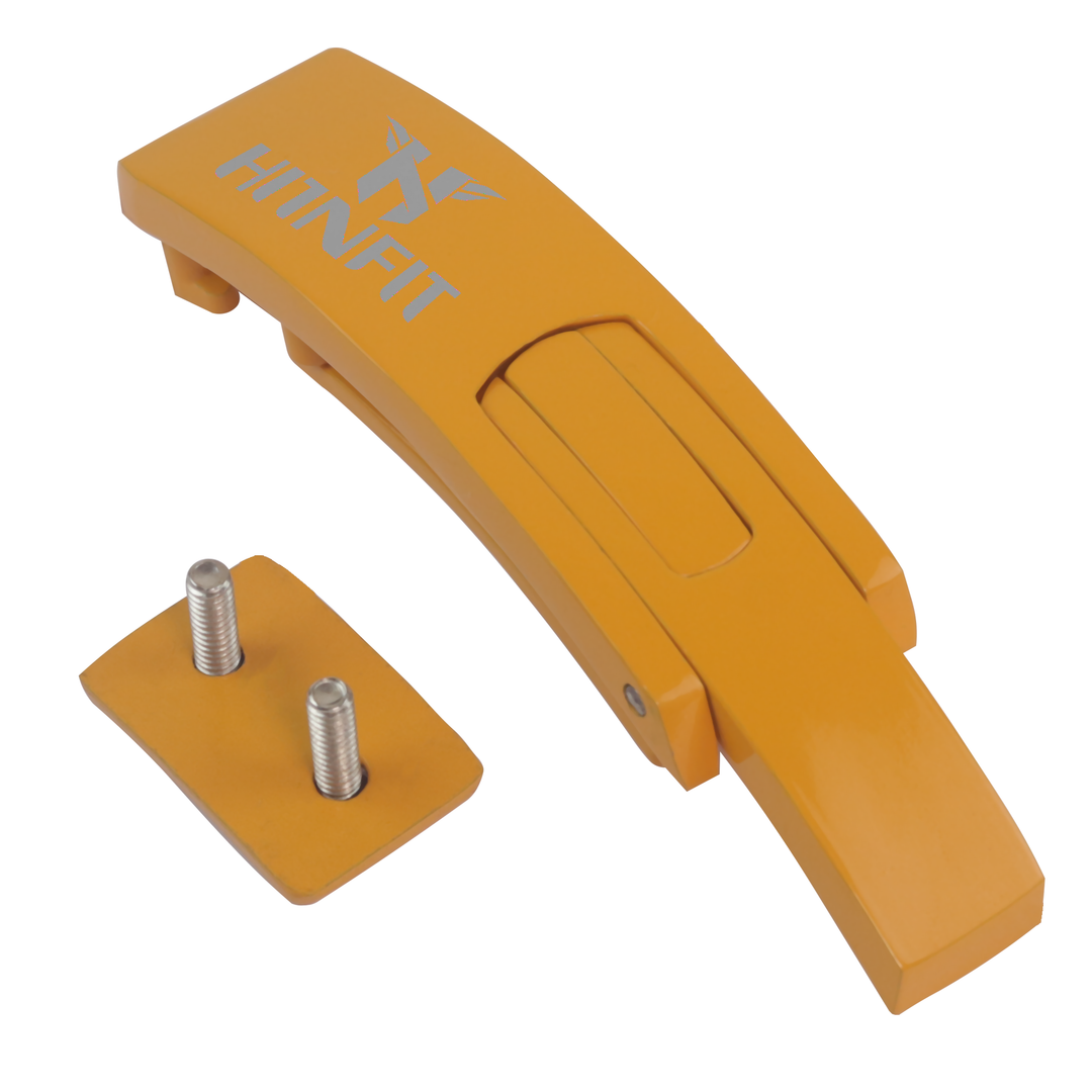 HIT N FIT ALLOY LEVER BELT BUCKLE YELLOW