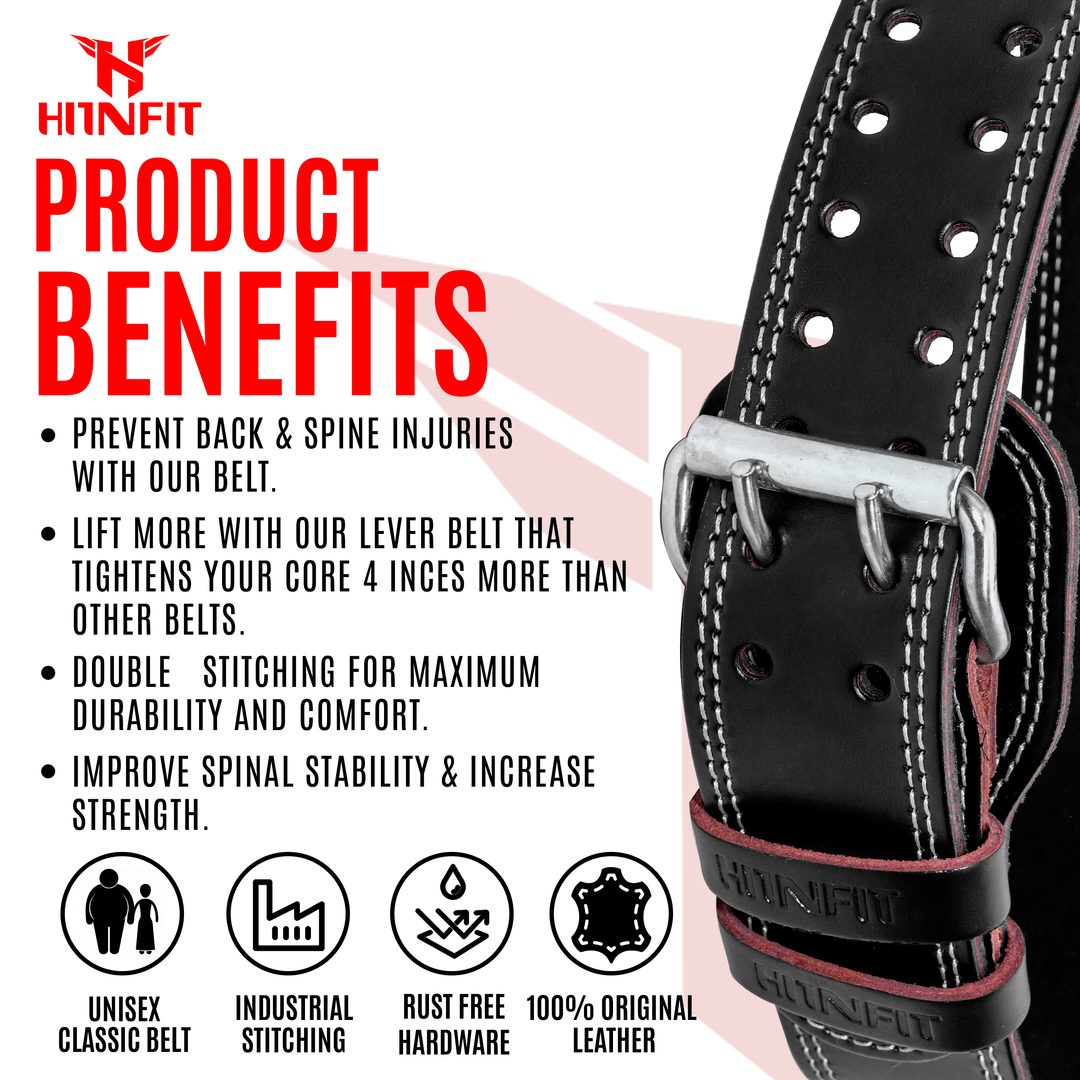 Hit n fit Classic Weightlifting Leather Belt