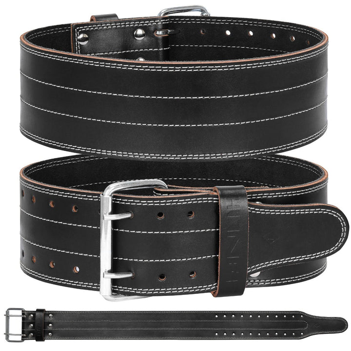 Double Prong Leather Powerlifting Belt