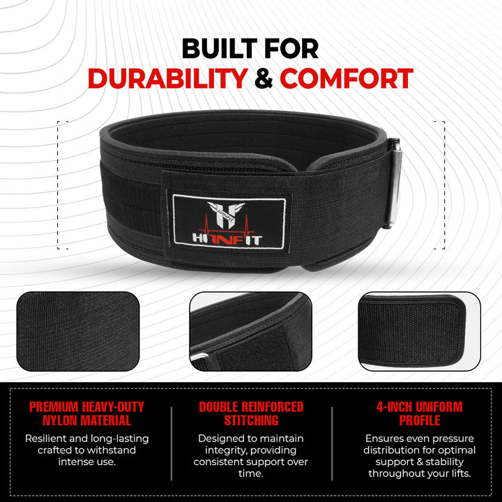 Quick Lock Weightlifting Belt (Nylon/Neoprene)