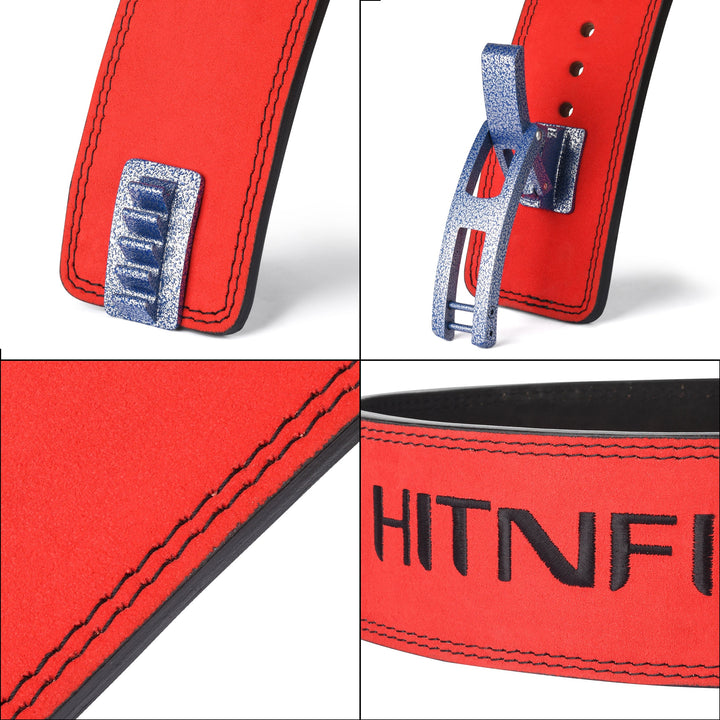 Powerlifting Lever Belt - Premium Edition (Red/Black)