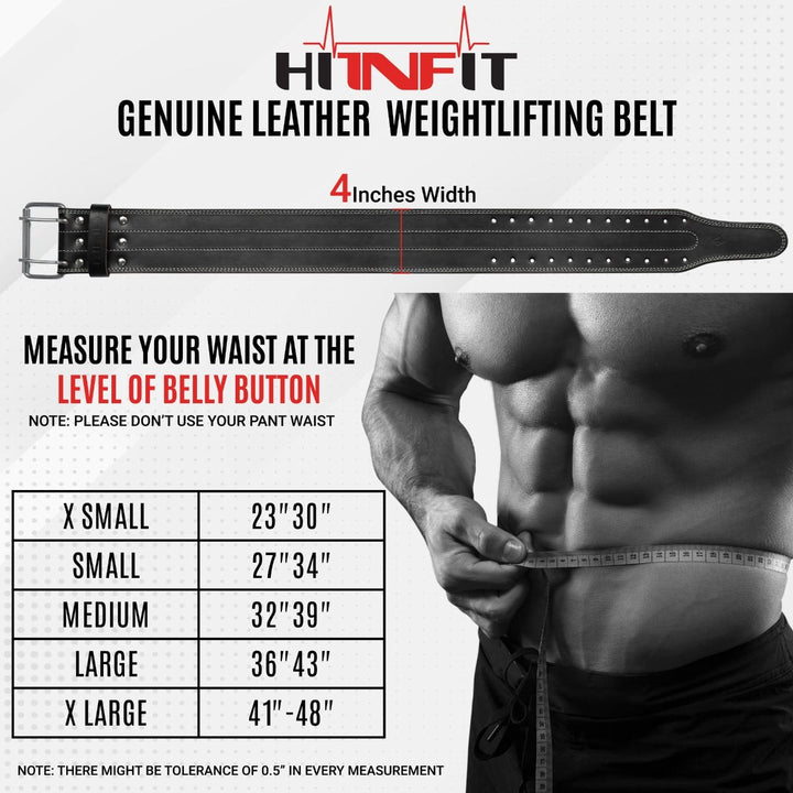 Size Chart Powerlifting Belt