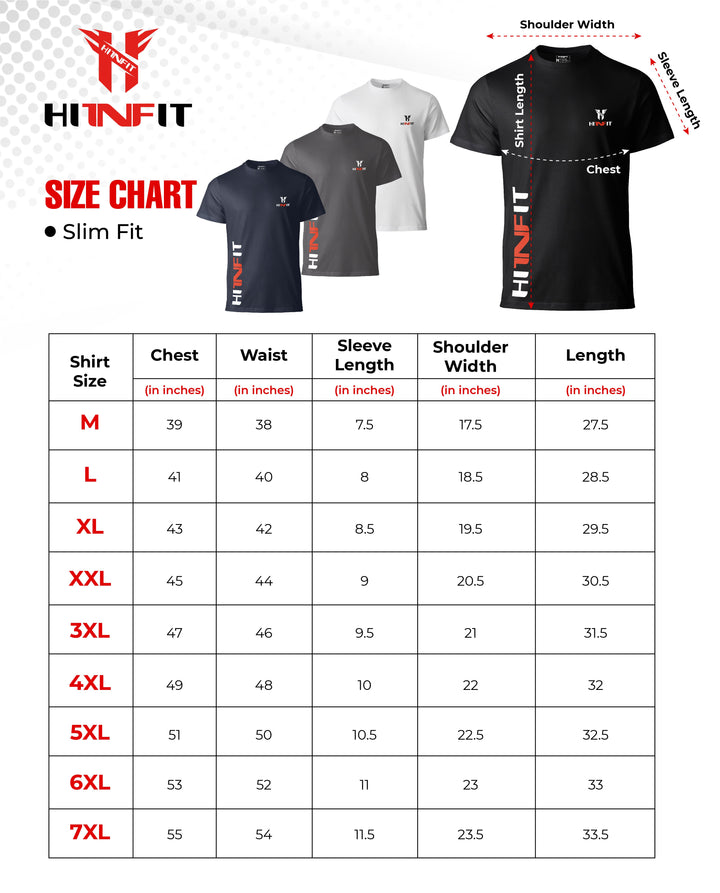 T-Shirt Size Chart