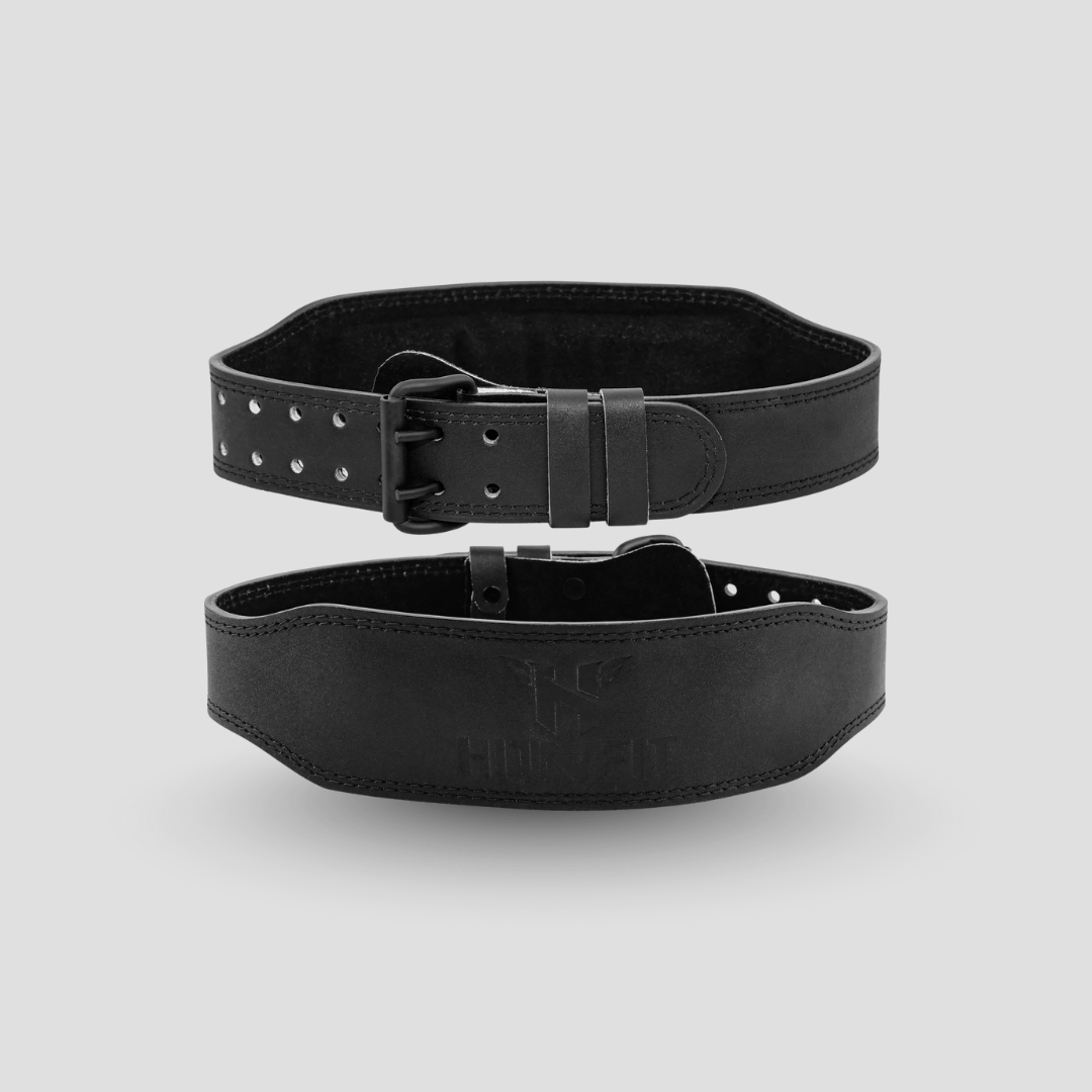 Weightlifting Black Leather Belt