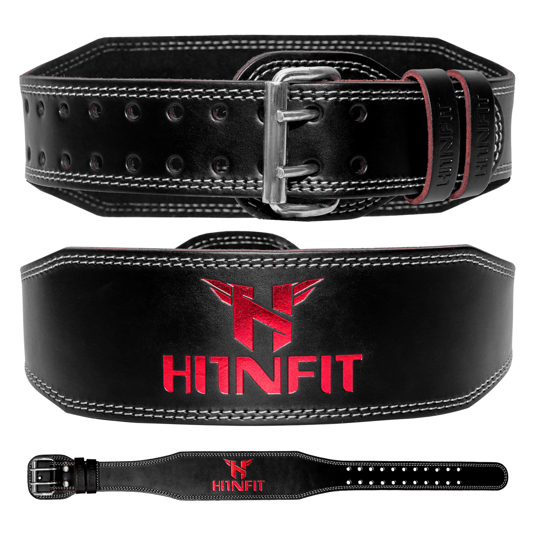Weightlifting Leather Belt Black