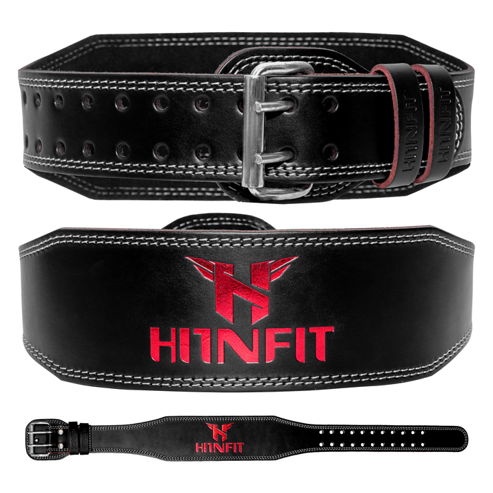 Weightlifting Leather Belt Black